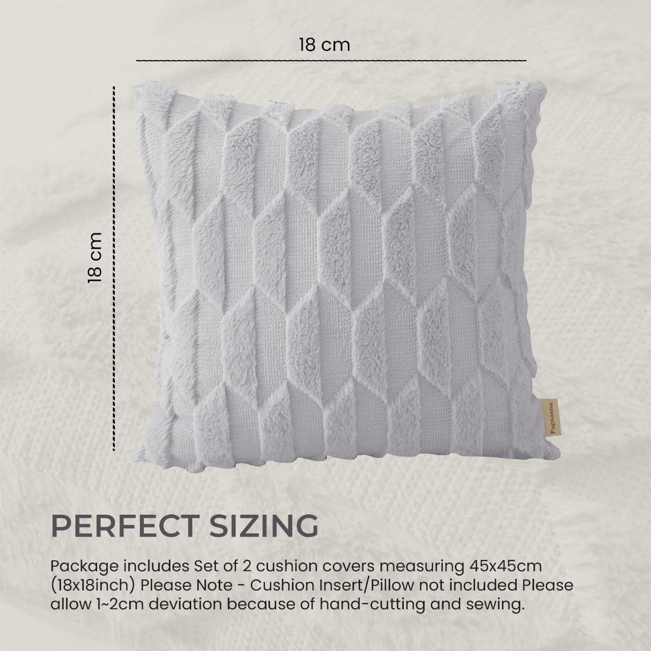 Pagnanno - Soft Velvet Cushion Covers Set of 2 & 4