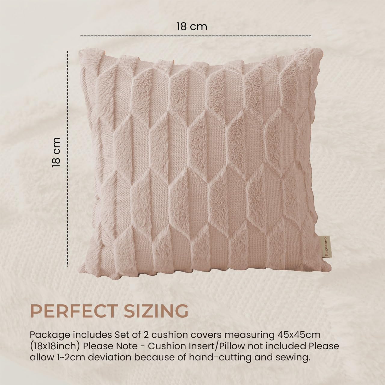 Pagnanno - Soft Velvet Cushion Covers Set of 2 & 4