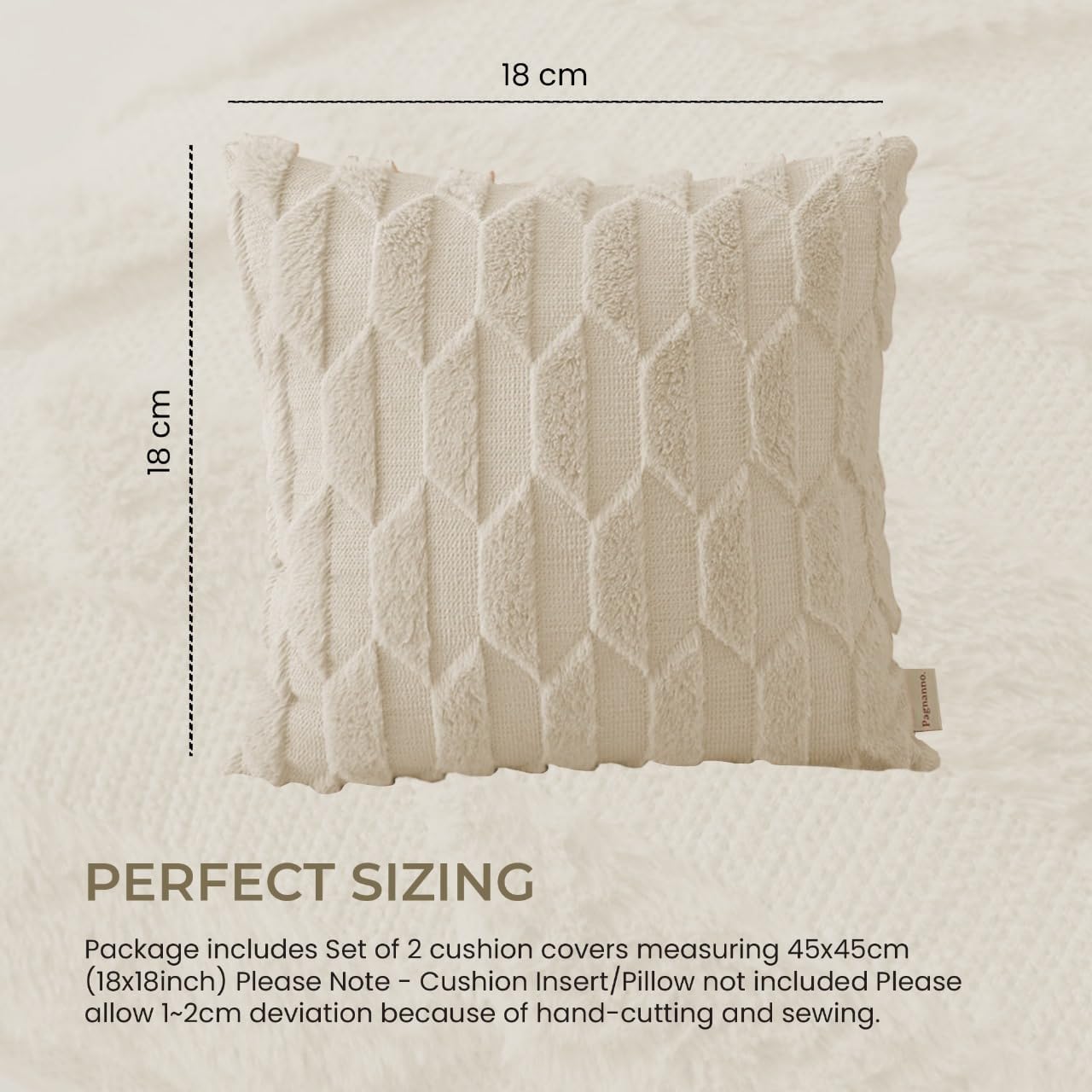Pagnanno - Soft Velvet Cushion Covers Set of 2 & 4