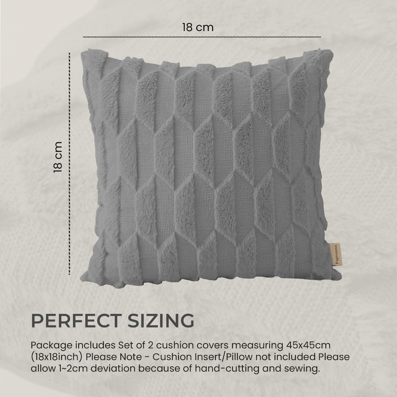 Pagnanno - Soft Velvet Cushion Covers Set of 2 & 4
