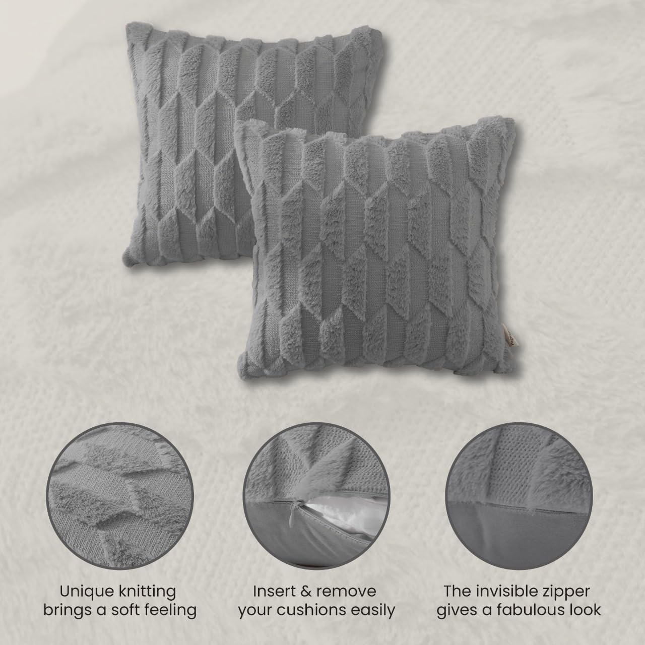 Pagnanno - Soft Velvet Cushion Covers Set of 2 & 4