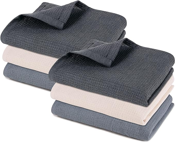 Pagnanno - Waffle Weave Kitchen Tea Towels Set