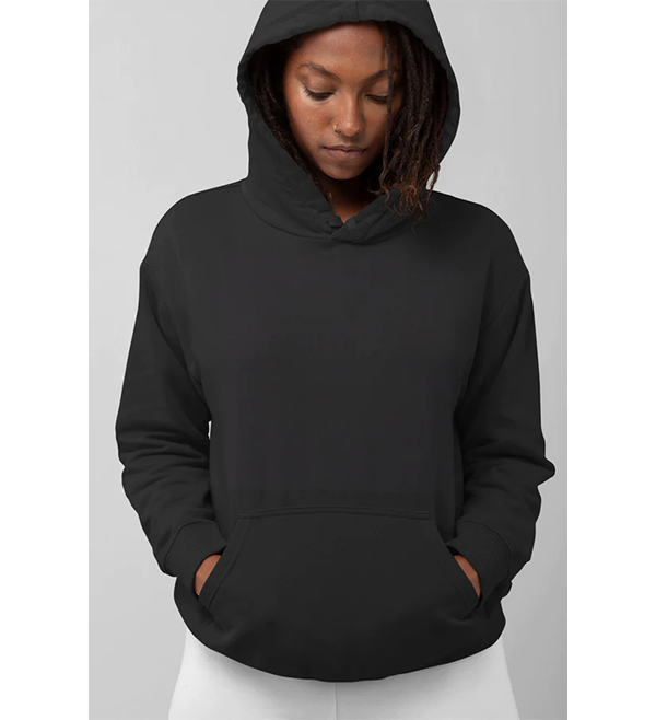 Vasego - Work & lounge Wear Fleece Hoodie in Black