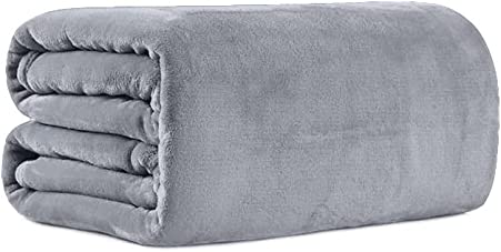 Super Soft Fleece Blanket - Grey - Front