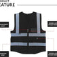 Vasego - Hi Visibility Executive Reflective Safety Vest in Black