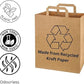 Wraplyft - Brown Flat Handle Paper Carrier Bag  in S, M, L & XL