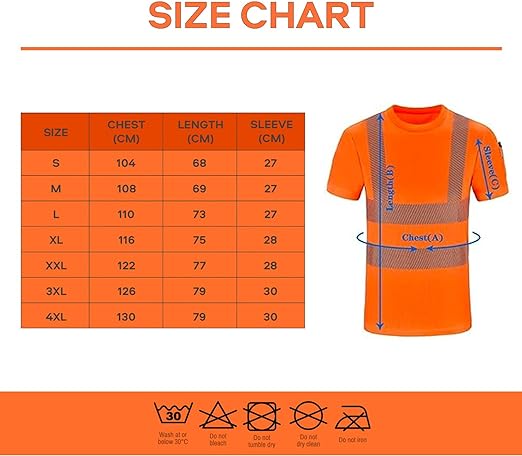 Vasego - Hi Visibility Reflective Safety T- Shirt