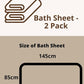 Pagnanno. - Premium Jumbo Bath Sheet Set of 2