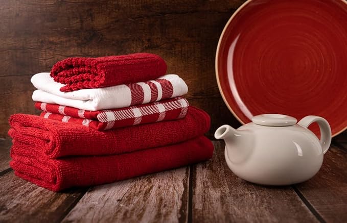 Pagnanno - Waffle Weave Kitchen Tea Towels Set