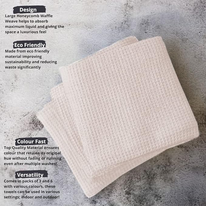 Pagnanno - Waffle Weave Kitchen Tea Towels Set