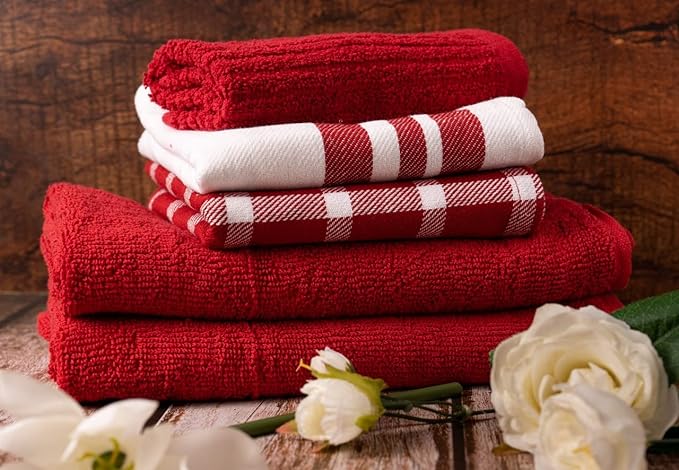 Pagnanno - Waffle Weave Kitchen Tea Towels Set