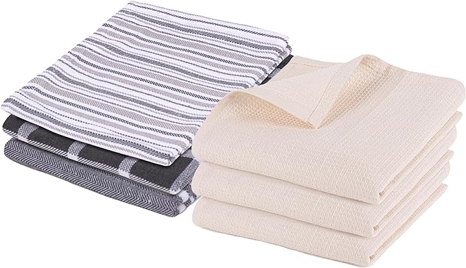 Pagnanno - Waffle Weave Kitchen Tea Towels Set