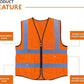 Vasego - Hi Visibility Executive Reflective Safety Vest in Black