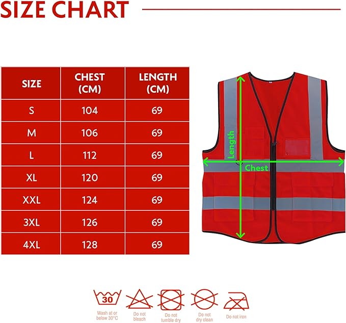 Vasego - Hi Visibility Executive Reflective Safety Vest in Black