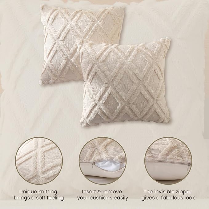 Pagnanno - Soft Velvet Cushion Covers Set of 2 & 4 - Design 7