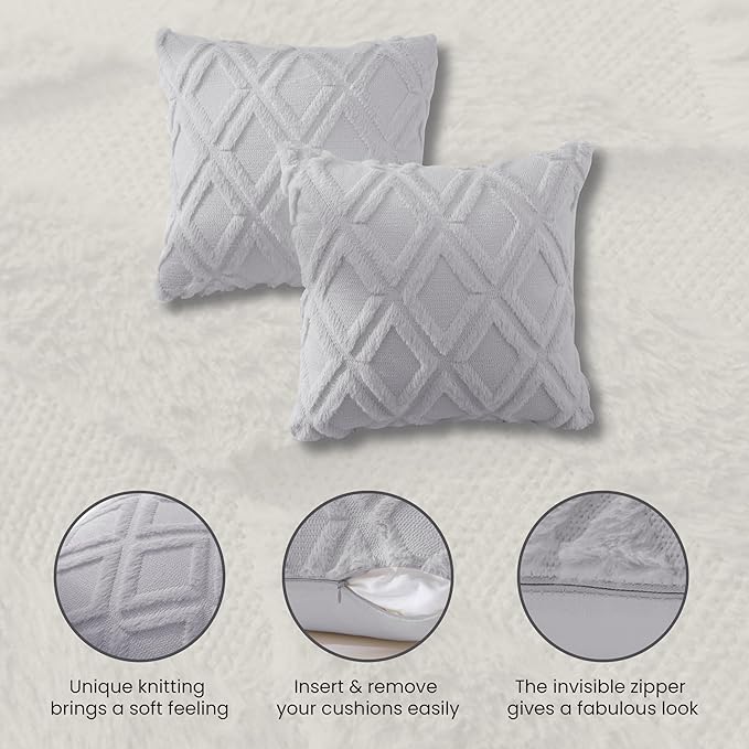 Pagnanno - Soft Velvet Cushion Covers Set of 2 & 4 - Design 7