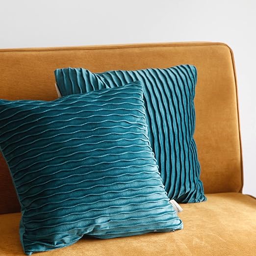 Pagnanno -  Waves - Velvet Cushion Covers Set of 2