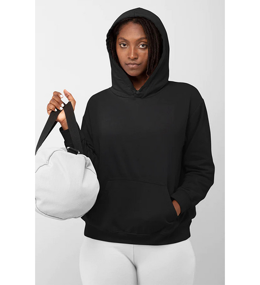 Vasego - Work & lounge Wear Fleece Hoodie in Black