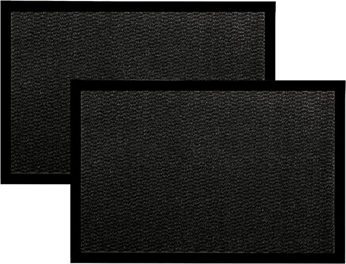 Dirt Trapper Door Mat - Barrier Mat - Pack of 2 Sky view - black